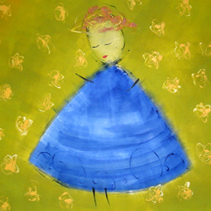 Queen lady with the flowers